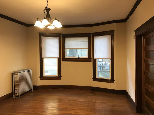 an empty room with a window