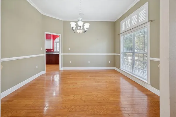 an empty room with a window