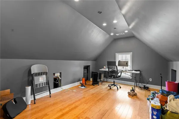 a room with furniture