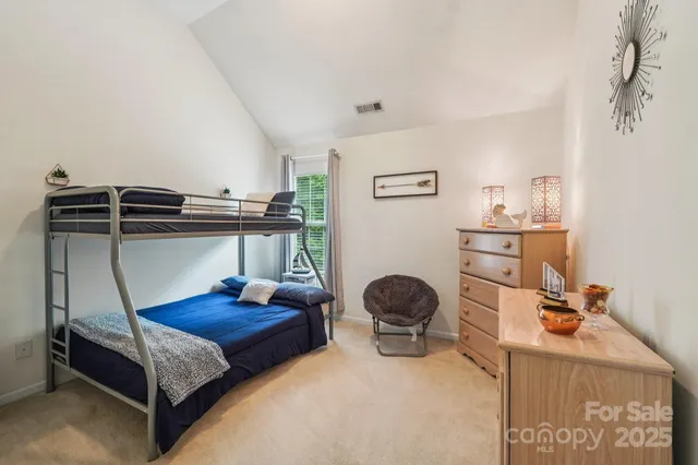 a bedroom with furniture and a equipment