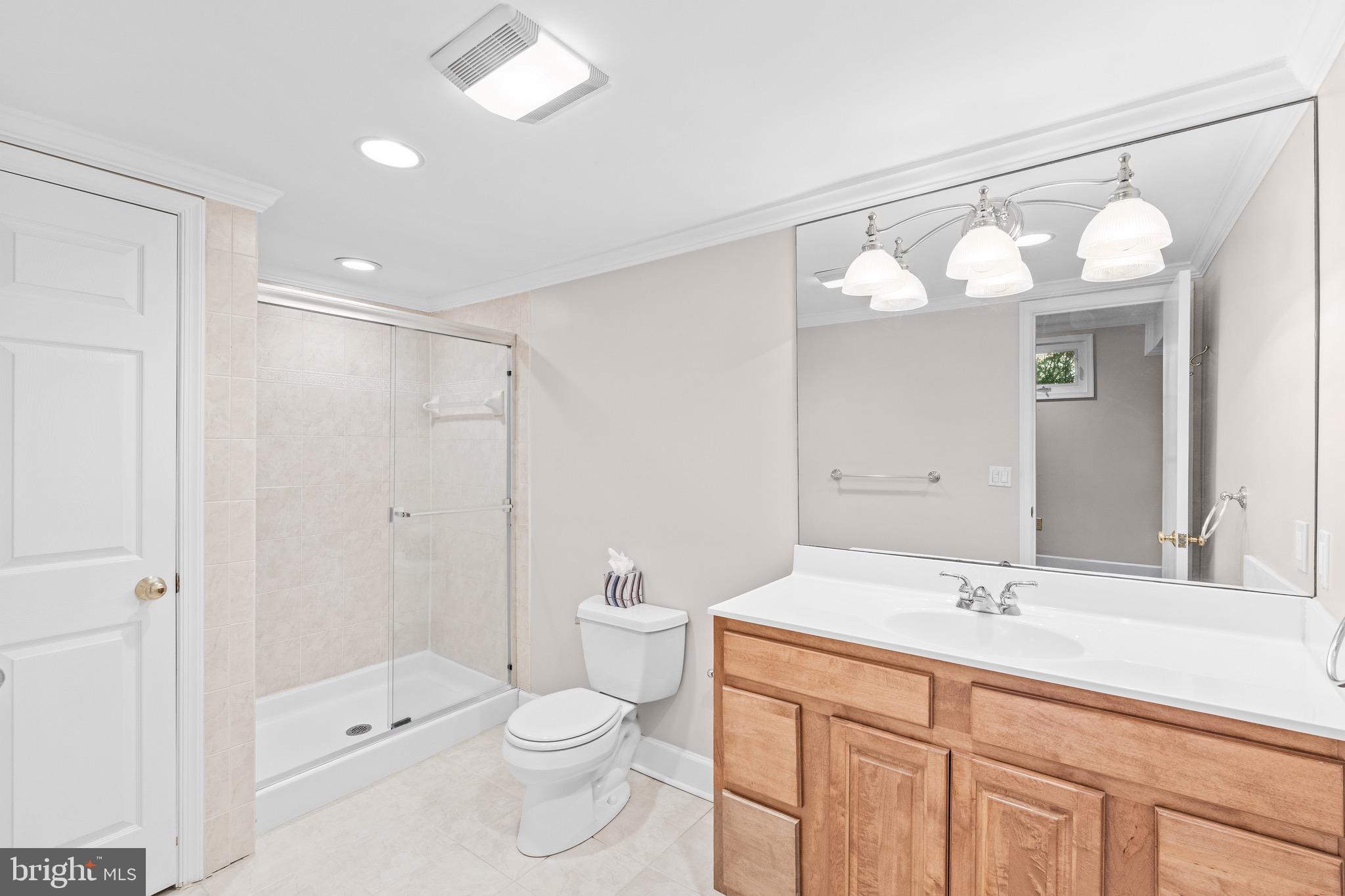 6604 Grey Fox Drive Springfield, VA 22152 - Photo 38 of 46 a bathroom with a sink a toilet and shower