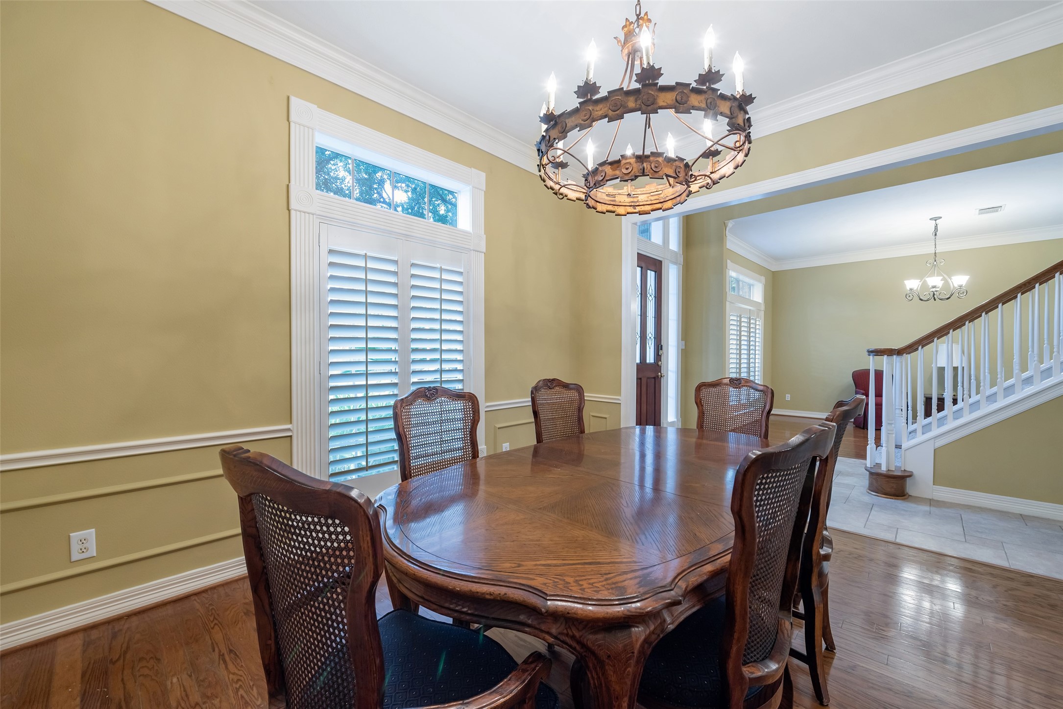 15306 Beecham Drive Houston, TX 77068 - Photo 6 of 48 Elegant wood floors and plantation shutters enhance your formal dining and living rooms.