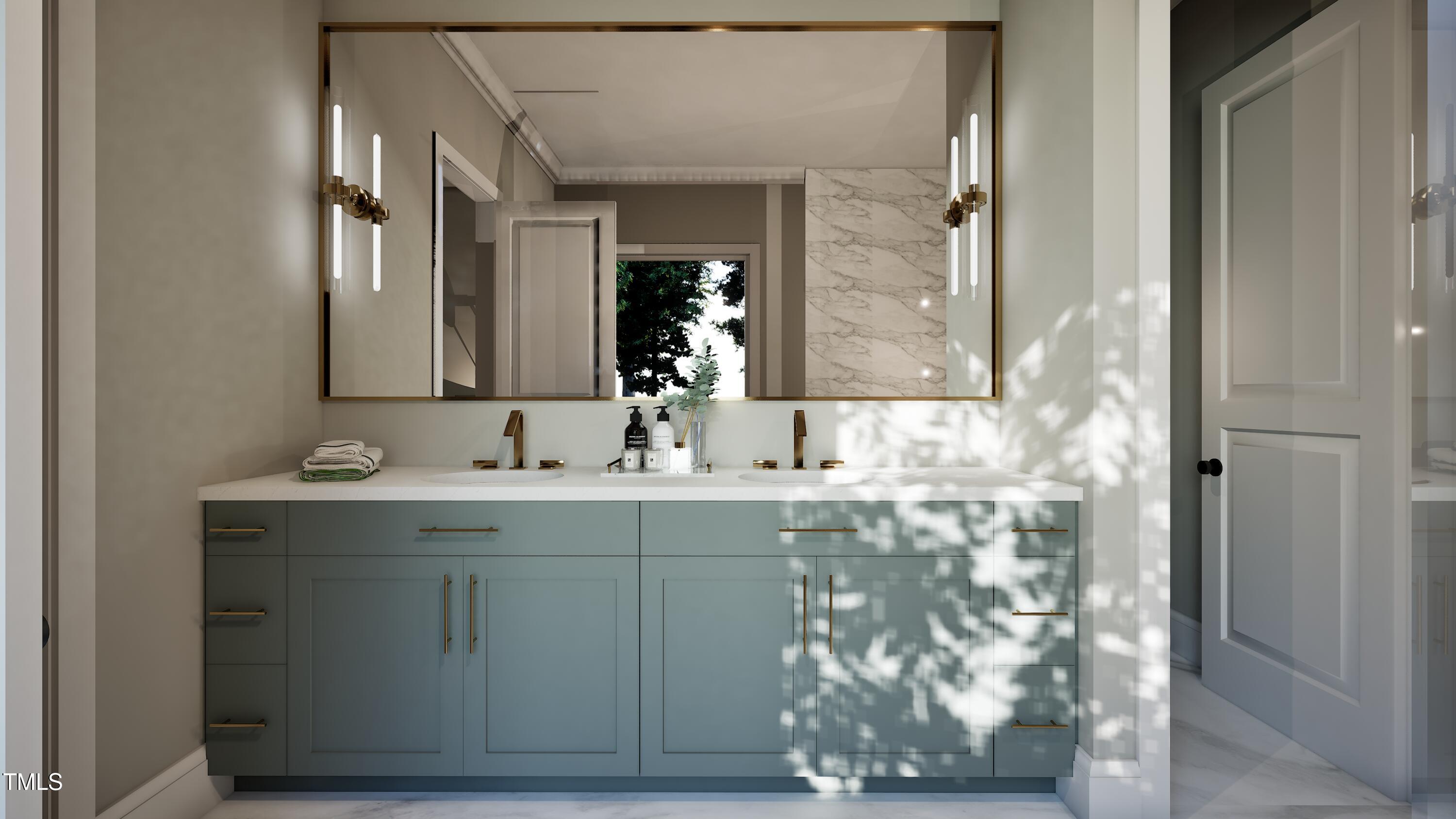 7609 Thompson Mill Road Wake Forest, NC 27587 - Photo 6 of 13 a bathroom with a sink and a mirror