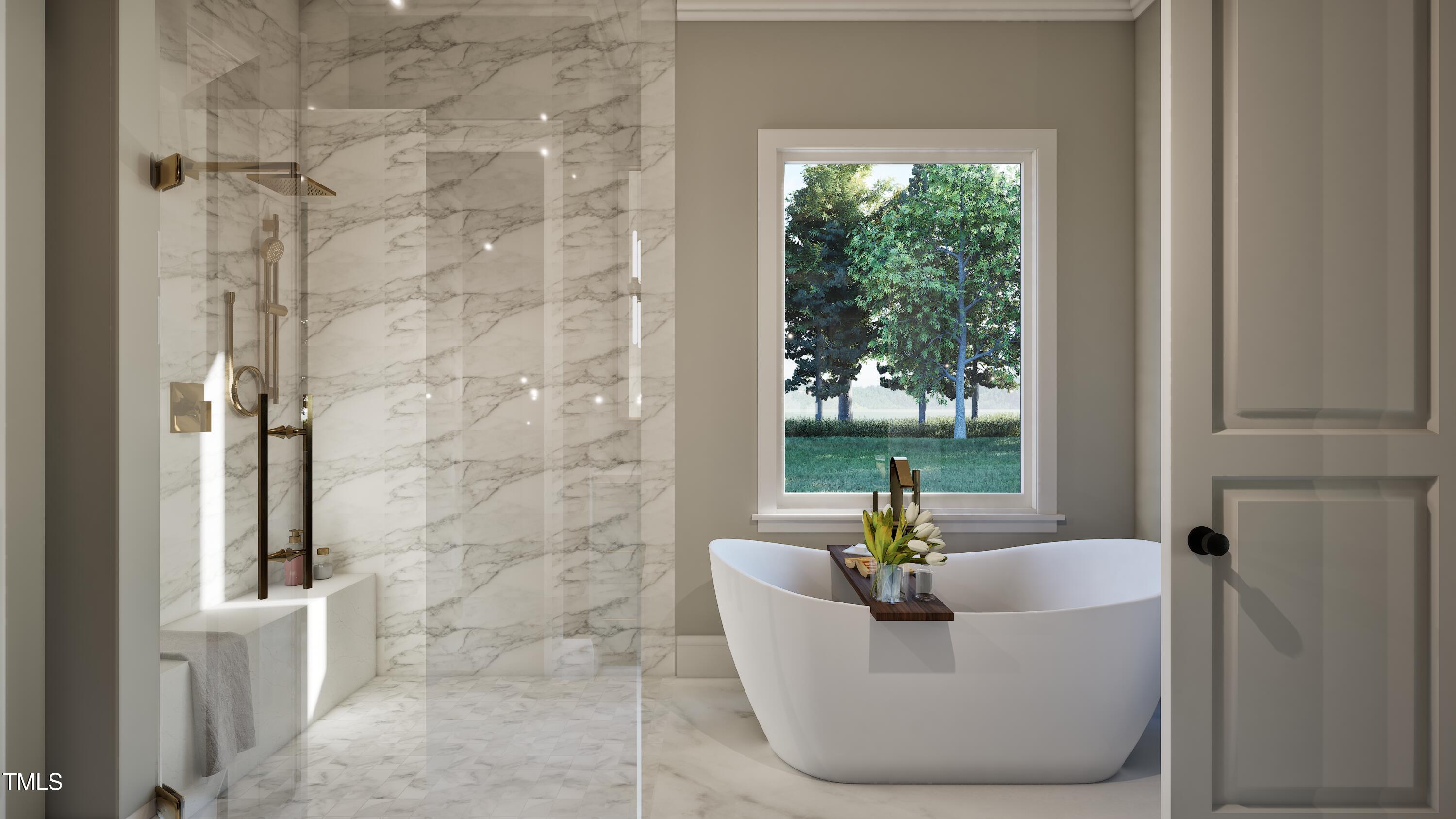 7609 Thompson Mill Road Wake Forest, NC 27587 - Photo 10 of 13 a white bath tub sitting in a bathroom next to a window