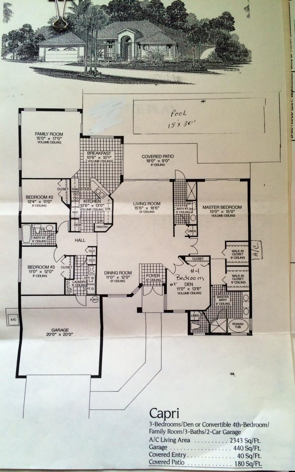 22295 Holcomb Place Boca Raton, FL 33428 - Photo 38 of 38 FLOORPLAN
