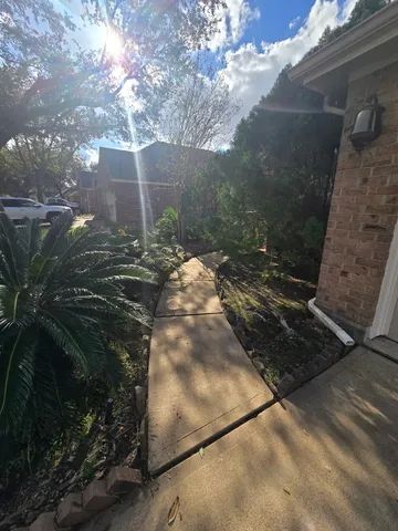 a backyard of a house