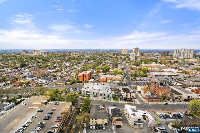 an aerial view of a city
