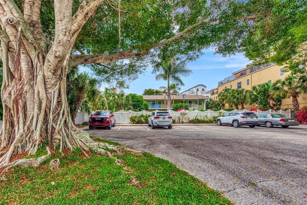 446 Canal Road, Unit 5 Sarasota, FL 34242 - Photo 24 of 64 a view of a car is parked in a yard with wooden fence