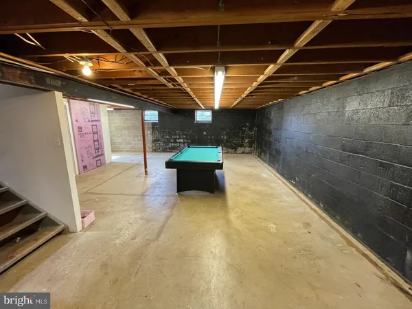 a view of a indoor garage