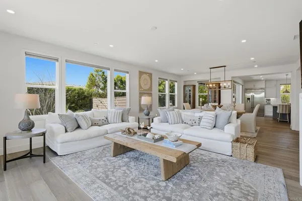 a view of a building with potted plants