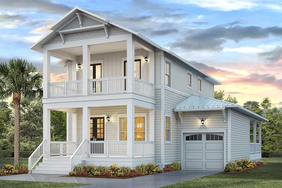 27 Candlehouse Ln Inlet Beach Inlet Beach, FL 32461 - Photo 1 of 22 a front view of a house with garden