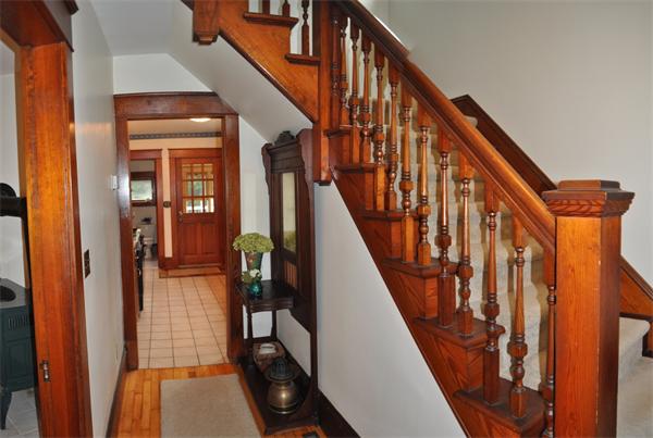 44 Silver Street Greenfield, MA 01301 - Photo 17 of 25 a view of an entryway with wooden floor and stairs