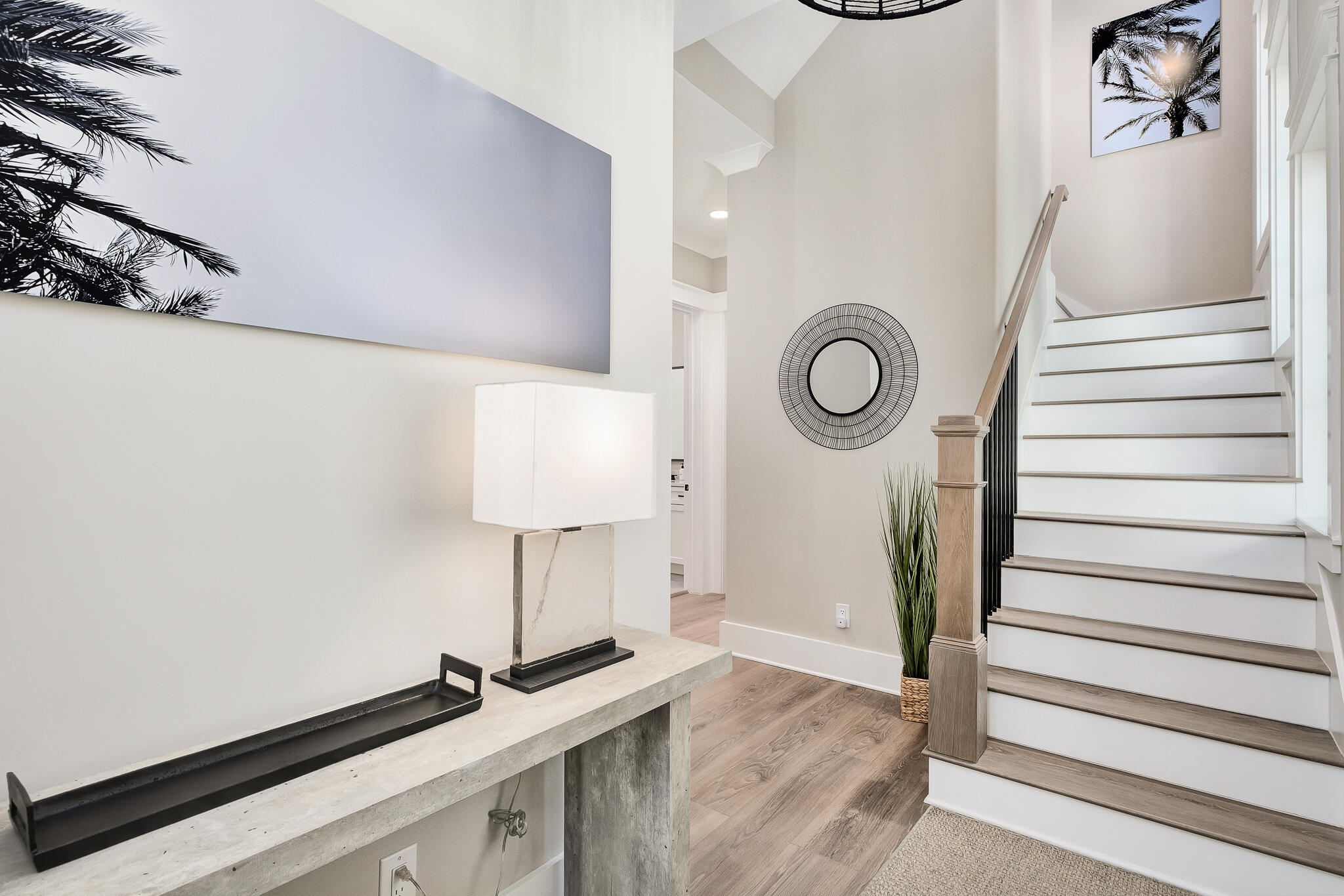 107 Grande Pointe Dr Inlet Beach Inlet Beach, FL 32461 - Photo 36 of 78 a view of a hallway with wooden floor and staircase