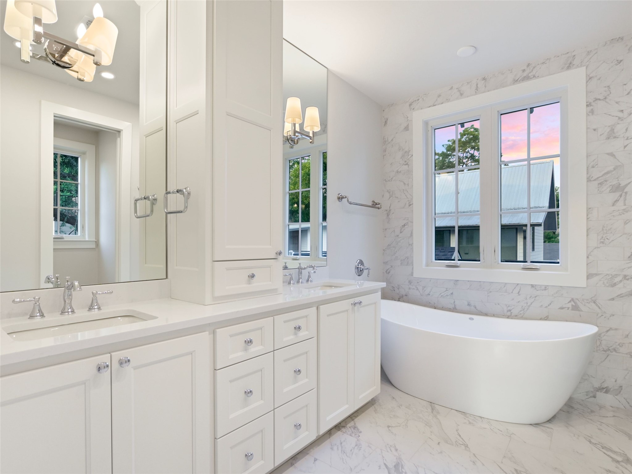 1603 Willow Street Austin, TX 78702 - Photo 18 of 30 a spacious bathroom with a large tub sink and mirror