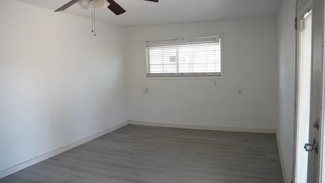 an empty room with a window