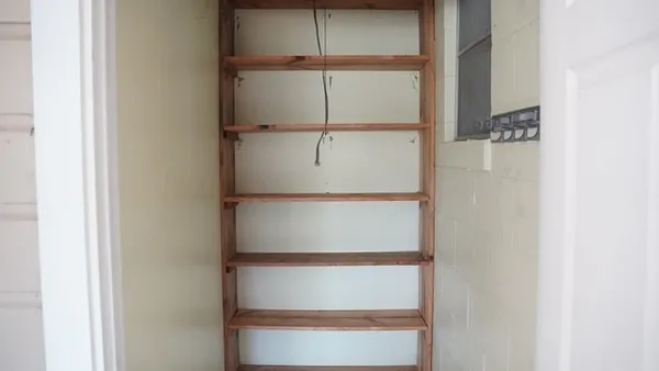 a close view of closet