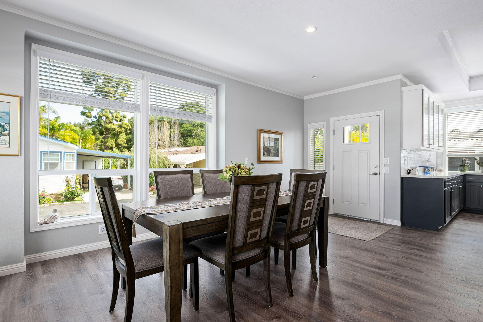 340 Old Mill Road, Unit 237 Santa Barbara, CA 93110 - Photo 11 of 30 a view of a dining room with furniture window and wooden floor