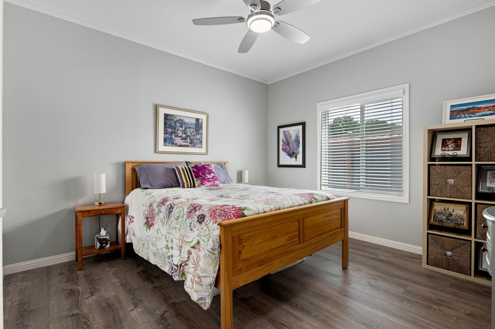 340 Old Mill Road, Unit 237 Santa Barbara, CA 93110 - Photo 20 of 30 a bedroom with a bed and a book shelf