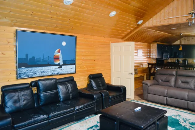 a kitchen with sink and refrigerator