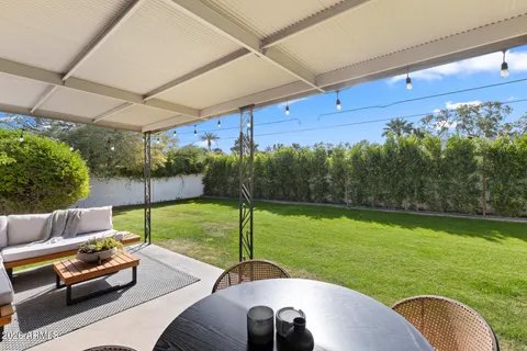 a outdoor space with patio lots of furniture
