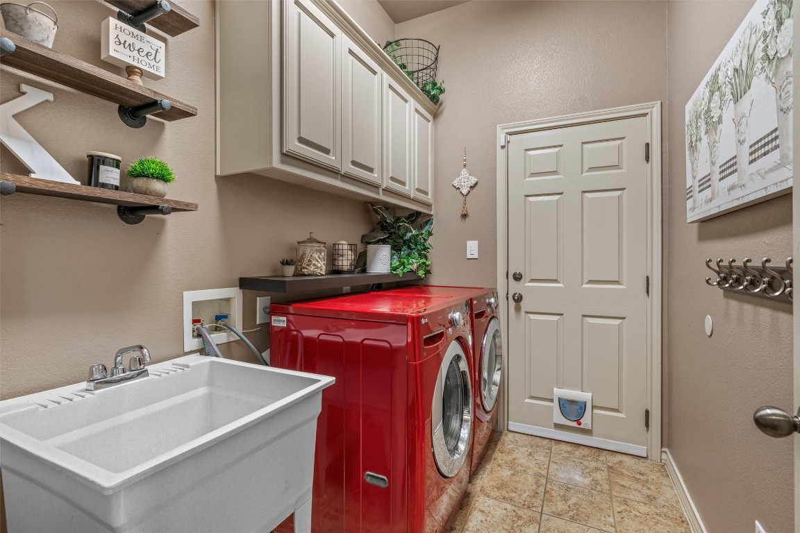 7505 Roaring Springs Drive Austin, TX 78736 - Photo 17 of 40 Laundry Room with Sink and Storage Space