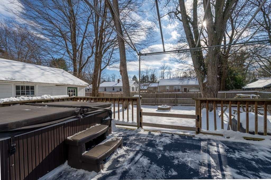 61 Bridge Road Northampton, MA 01062 - Photo 29 of 34 a view of a yard with wooden deck and a large tree