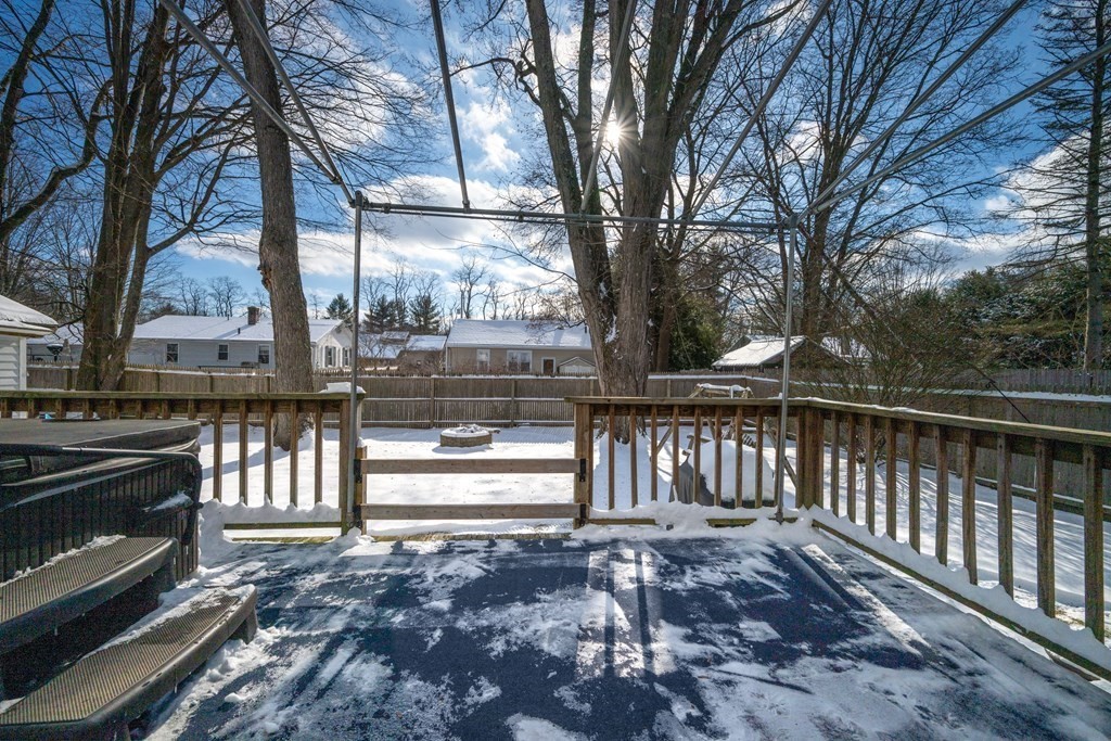 61 Bridge Road Northampton, MA 01062 - Photo 30 of 34 a view of a yard with wooden fence and large trees