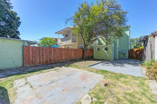 a backyard of a house