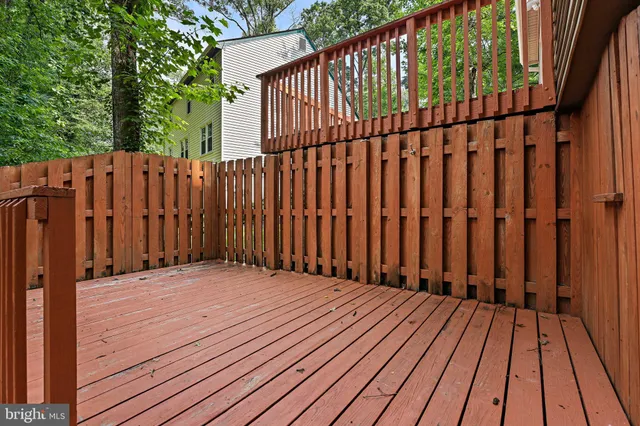 a view of wooden deck