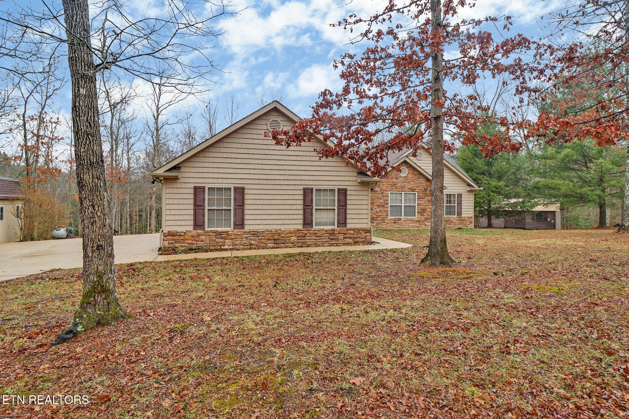 224 Victoria Circle Jamestown, TN 38556 - Photo 9 of 52 a backyard of a house with large trees