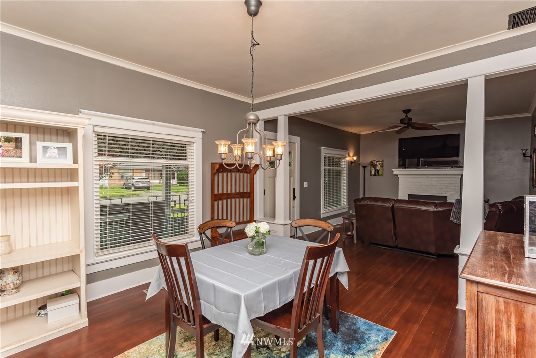 324 N Street Centralia, WA 98531 - Photo 6 of 32 a view of a dining room with furniture window and wooden floor