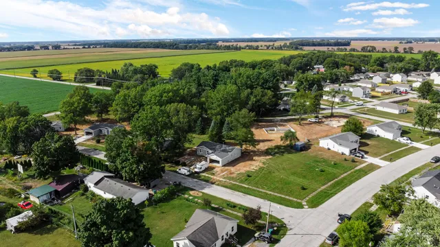 an aerial view of a city