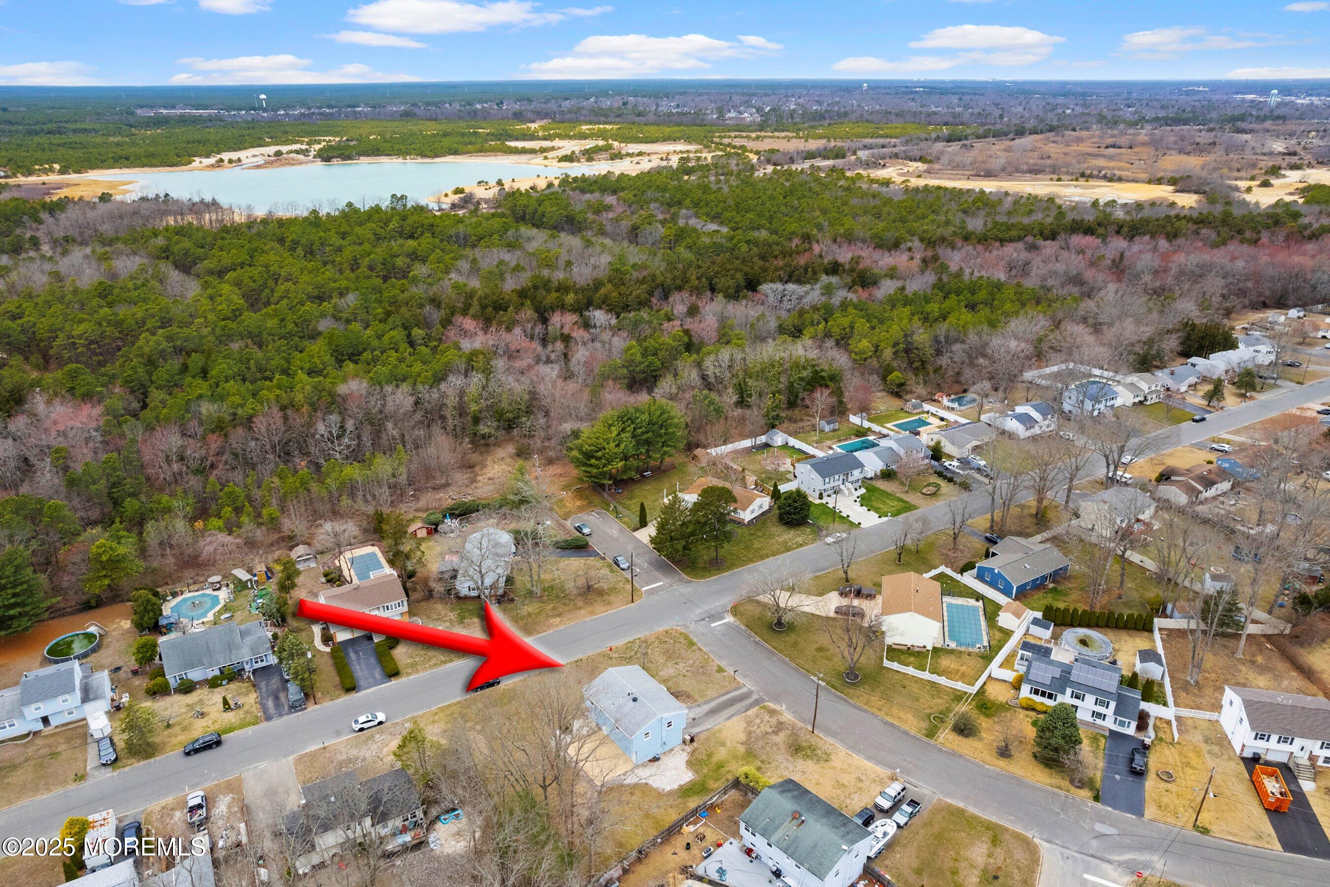 77 Mallard Road Bayville, NJ 08721 - Photo 23 of 23 27-Rear Aerial 2 ARROW