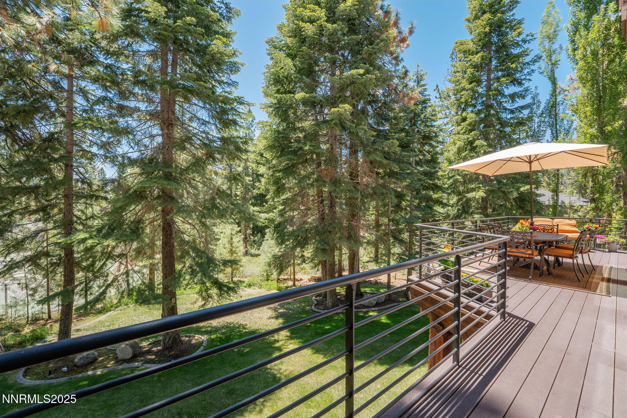 5 Kelly Circle Glenbrook, NV 89413 - Photo 29 of 38 a view of balcony with chairs and wooden fence