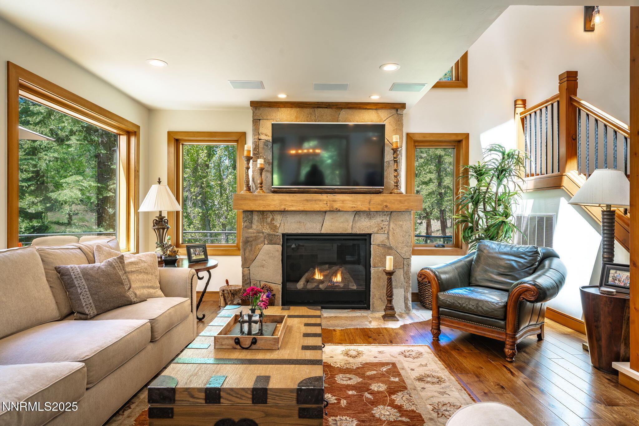 5 Kelly Circle Glenbrook, NV 89413 - Photo 5 of 38 a living room with furniture and a fireplace