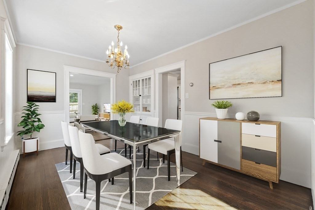 3 Dexter Road Wellesley, MA 02482 - Photo 18 of 40 a view of a dining room with furniture and wooden floor