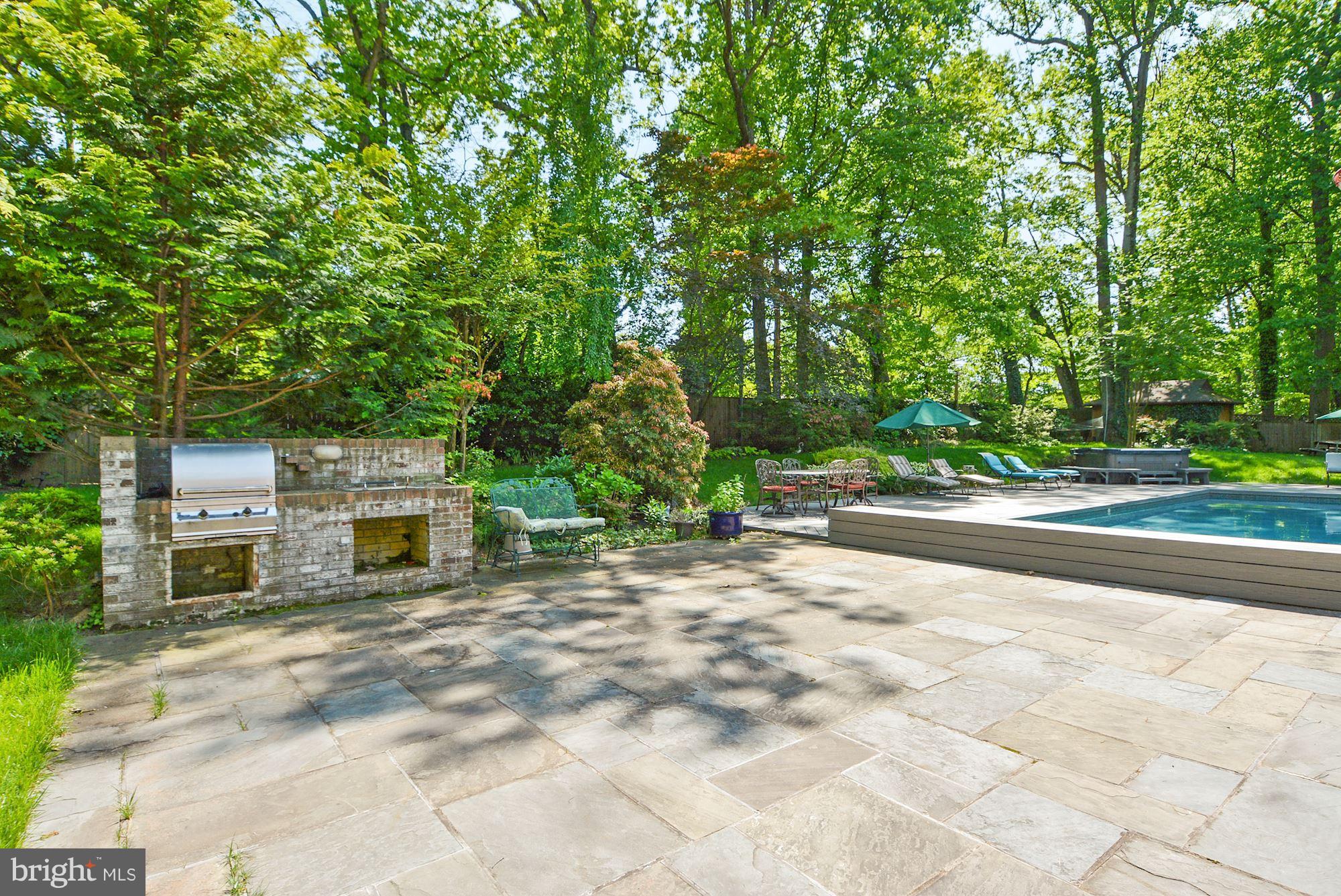 508 Stonington Road Silver Spring, MD 20902 - Photo 29 of 30 Poolside Patio & Built-in Stone Cook Station