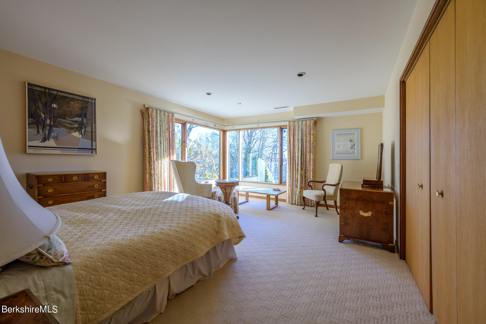 140 Main Road Monterey, MA 01230 - Photo 31 of 48 a bedroom with a bed and furniture