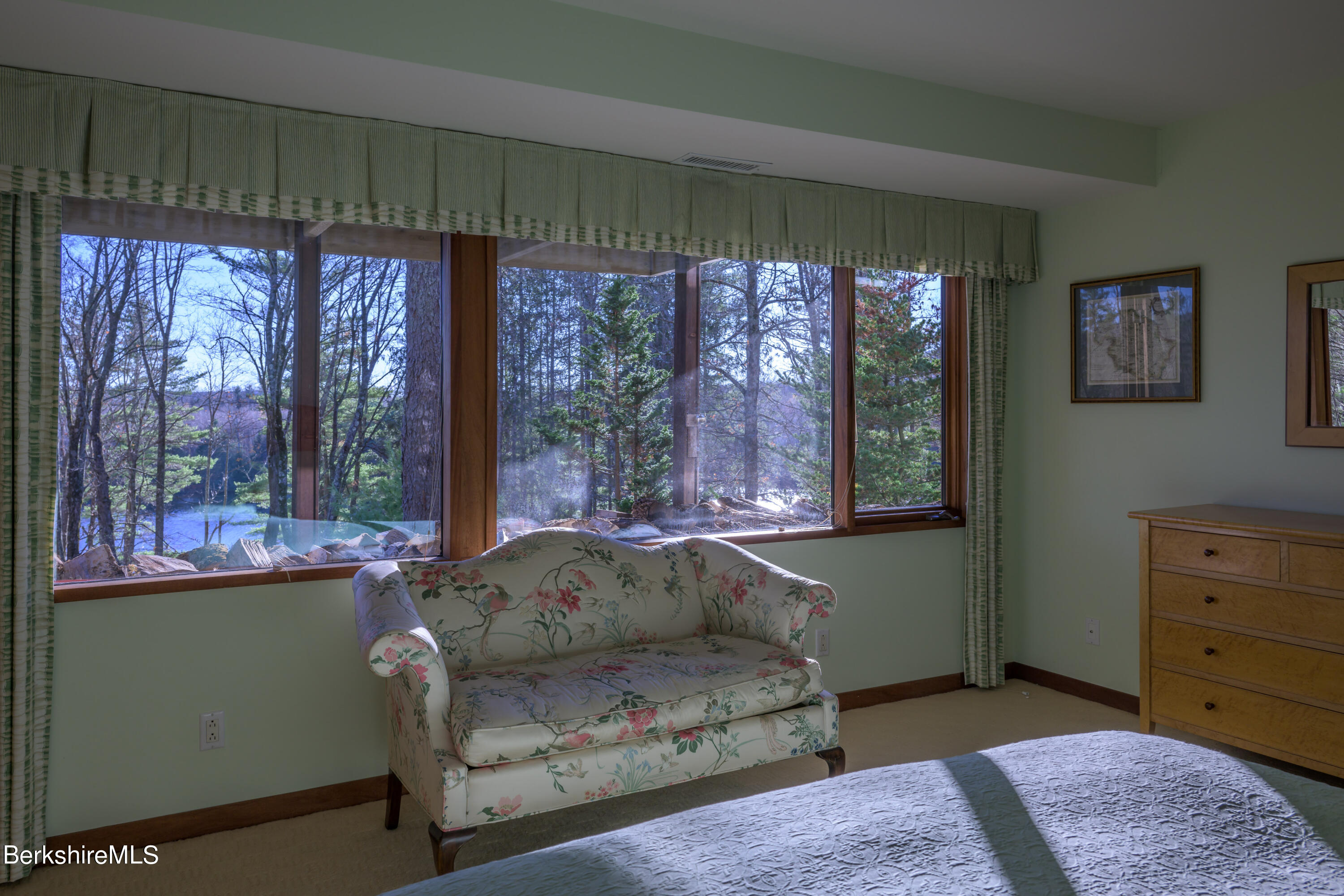 140 Main Road Monterey, MA 01230 - Photo 35 of 48 a living room with furniture and a large window