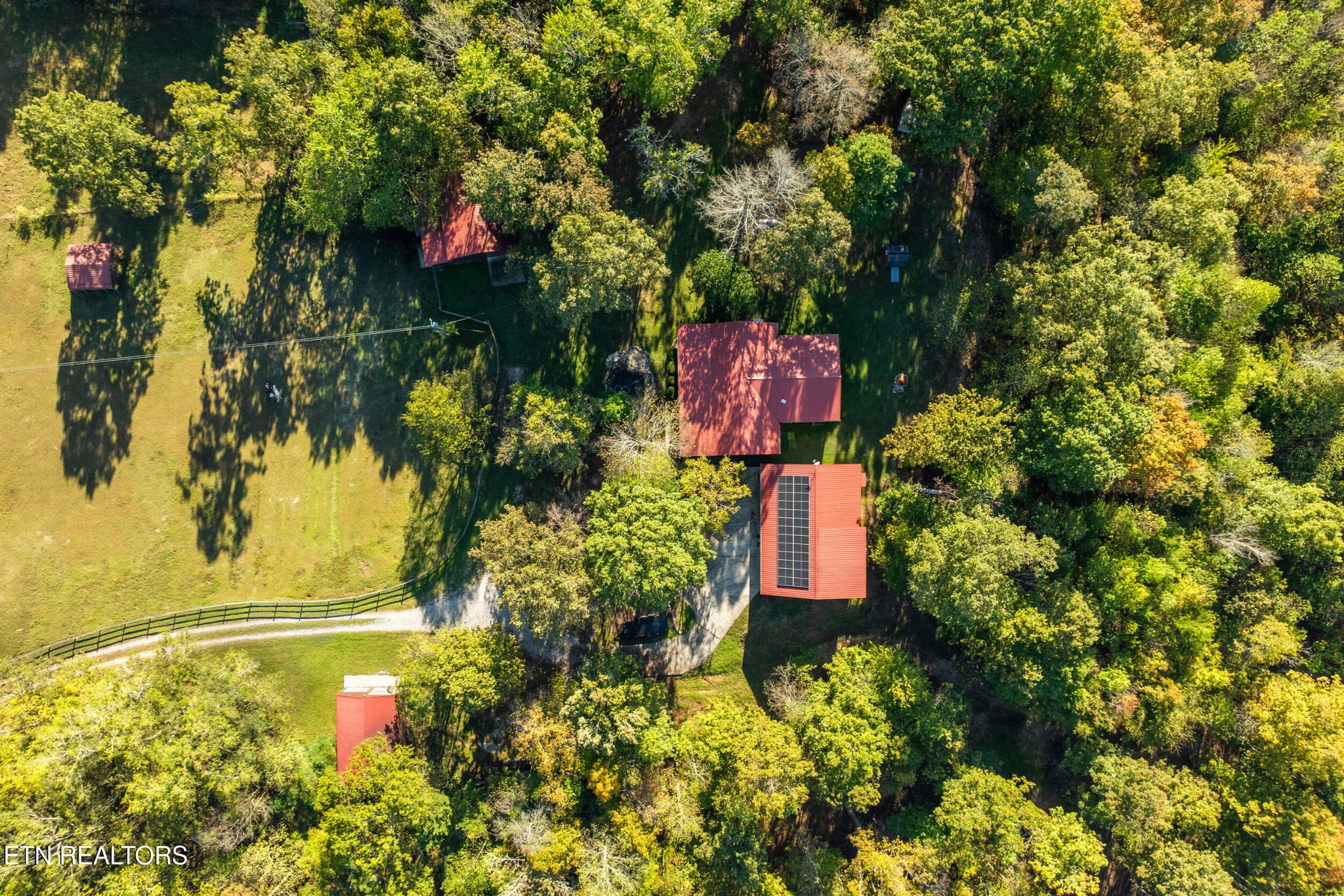 228 Pattie Gap Road Philadelphia, TN 37846 - Photo 53 of 57 an aerial view of residential house with yard and swimming pool