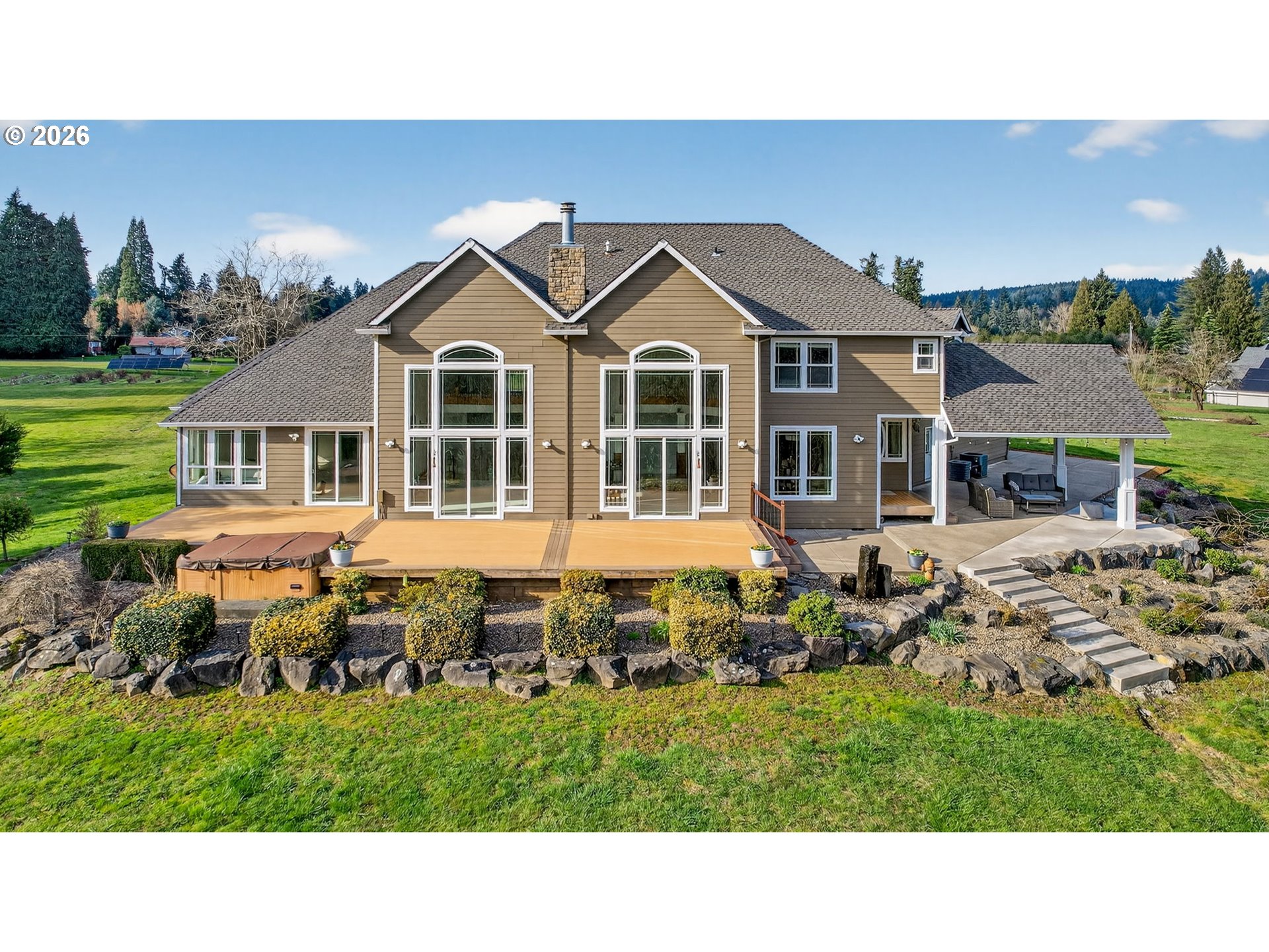 23044 Southwest Ulsky Road West Linn, OR 97068 - Photo 3 of 48 a aerial view of a house with a garden