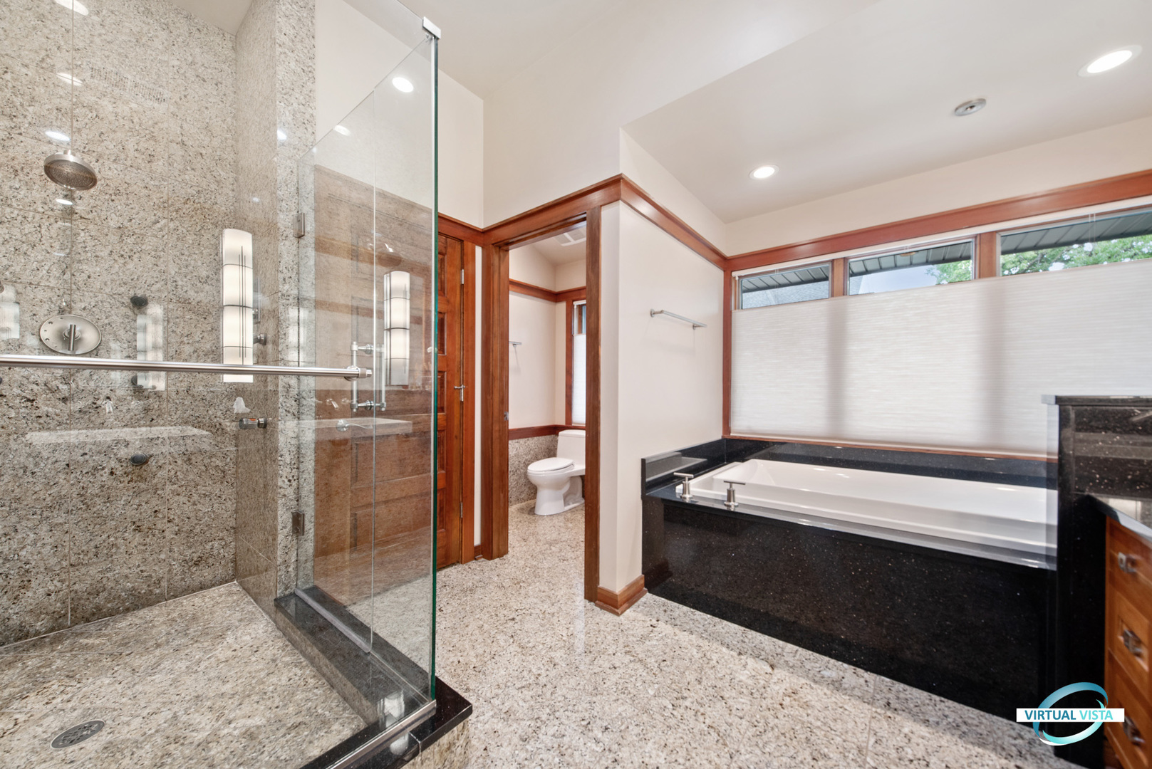 37 Longcommon Road Riverside, IL 60546 - Photo 25 of 34 a spacious bathroom with a double vanity sink a mirror and a shower