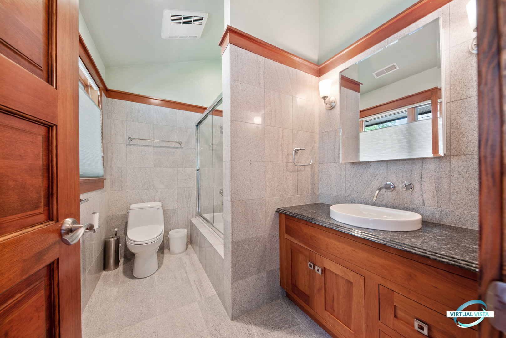 37 Longcommon Road Riverside, IL 60546 - Photo 30 of 34 a bathroom with a granite countertop sink mirror vanity and toilet