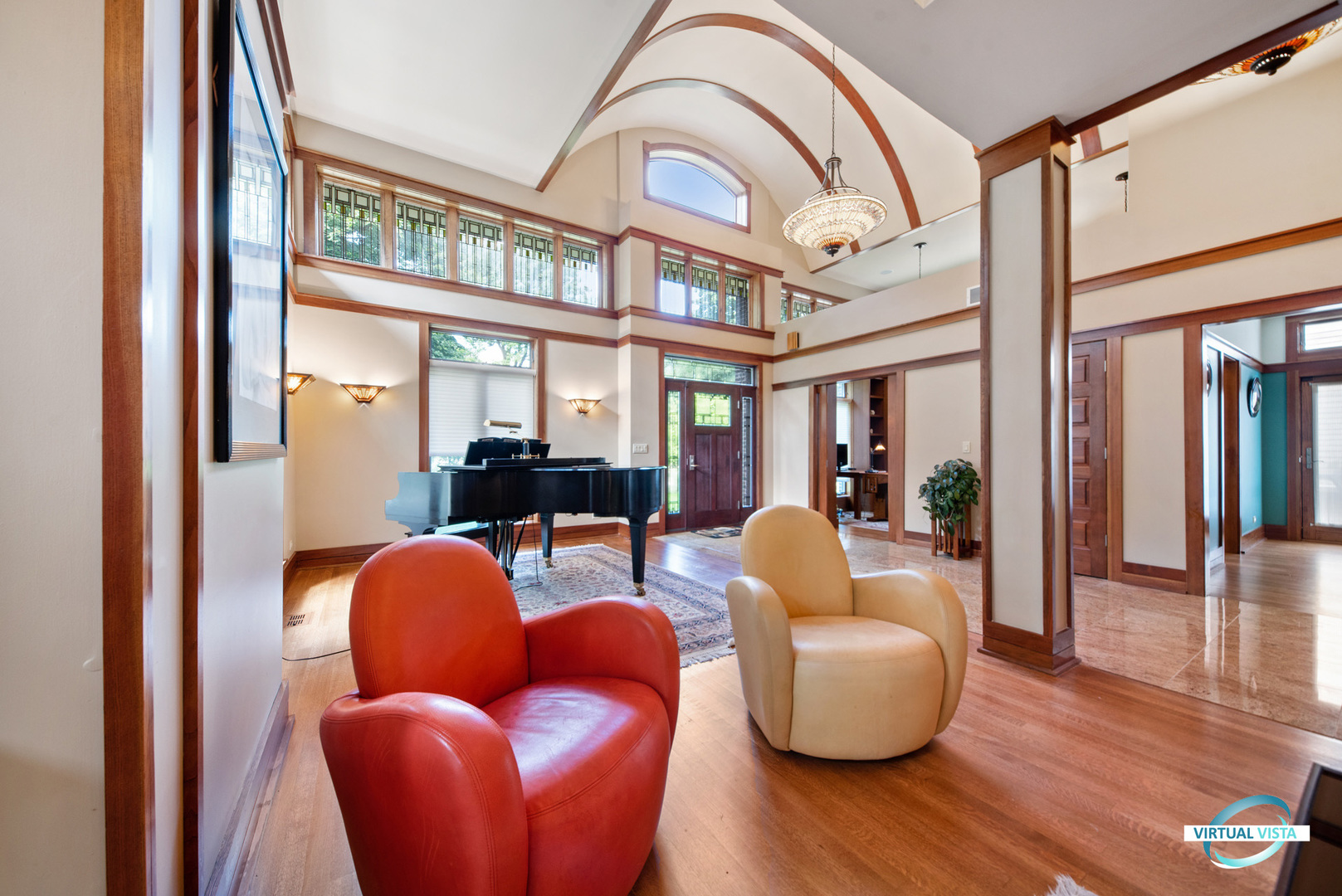37 Longcommon Road Riverside, IL 60546 - Photo 9 of 34 a living room with furniture a wooden floor and a large window