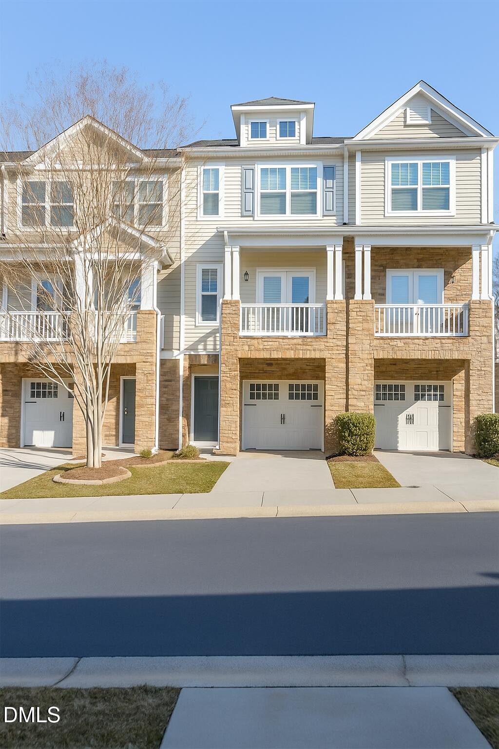 a front view of a building