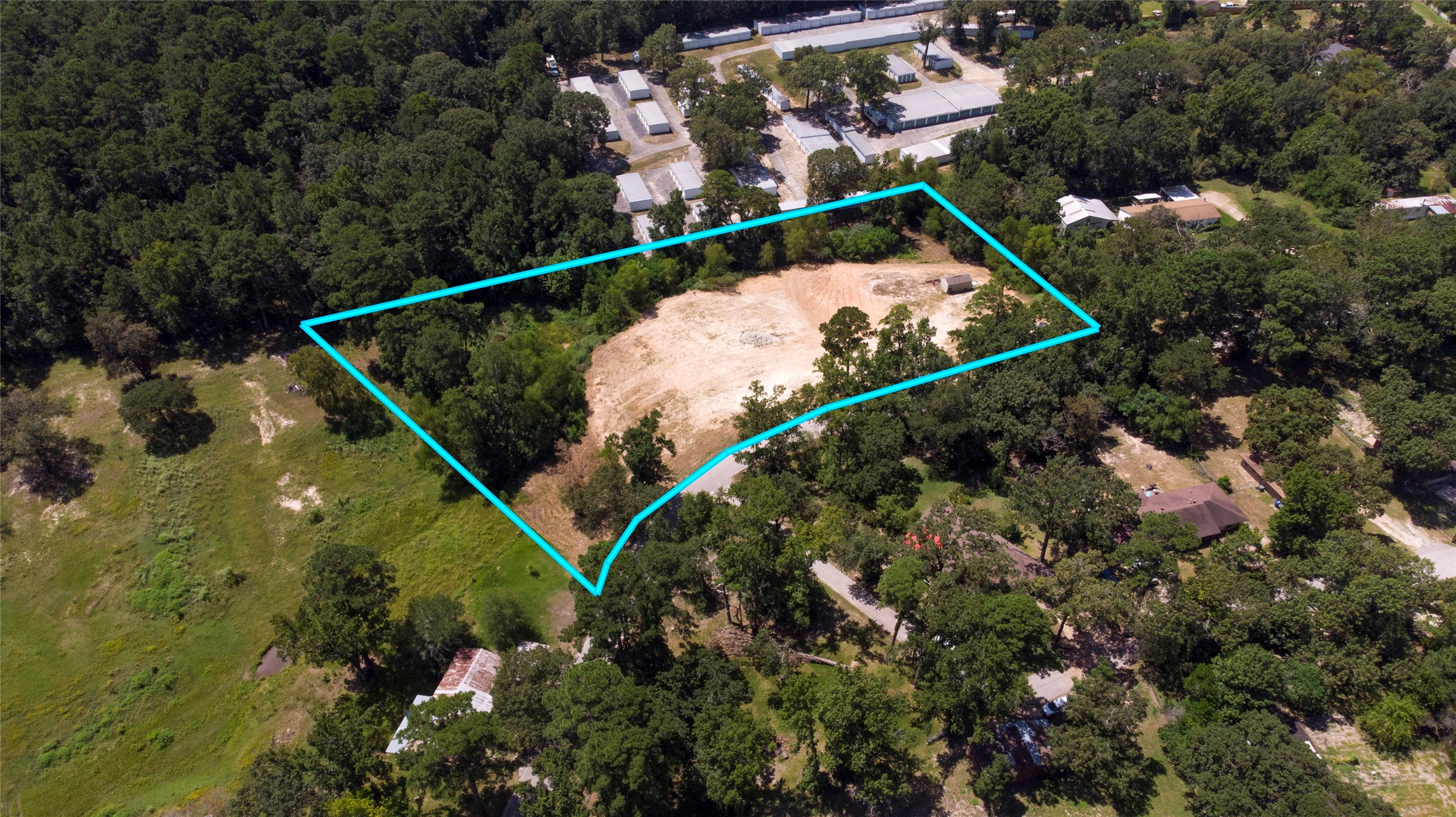 110 Allen Road Huntsville, TX 77320 - Photo 14 of 20 an aerial view of house with a swimming pool and outdoor space