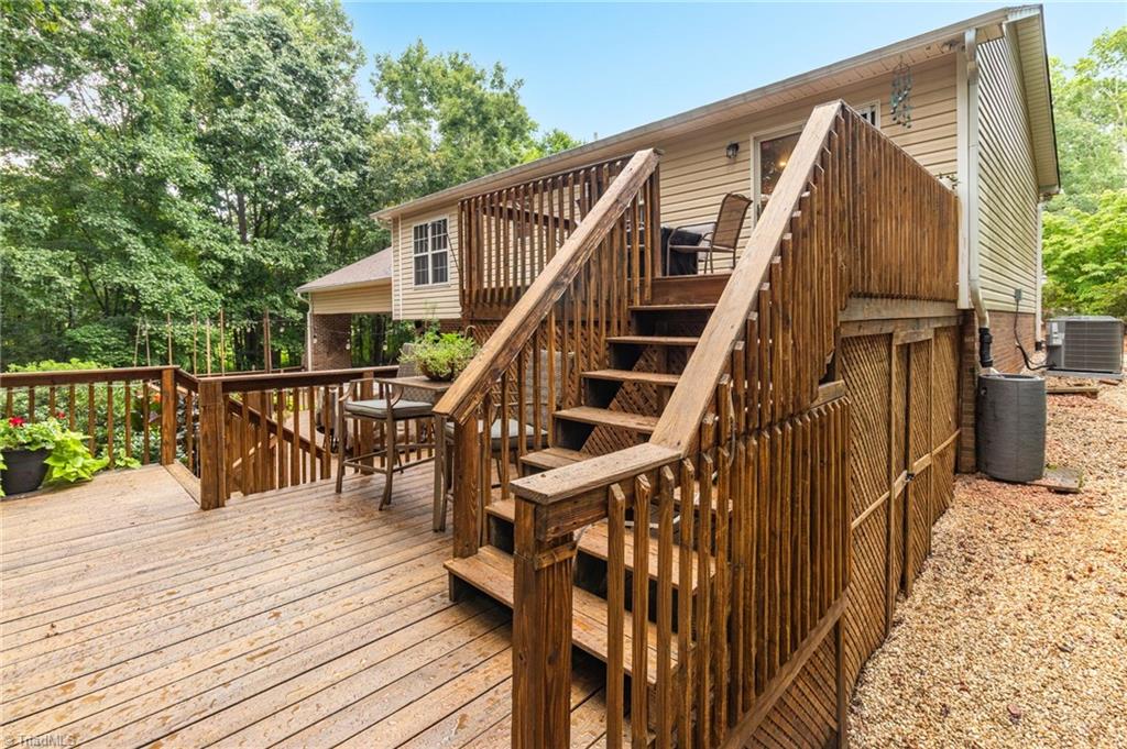 7511 McGee Road Rural Hall, NC 27045 - Photo 25 of 39 Stairs to lower level deck
