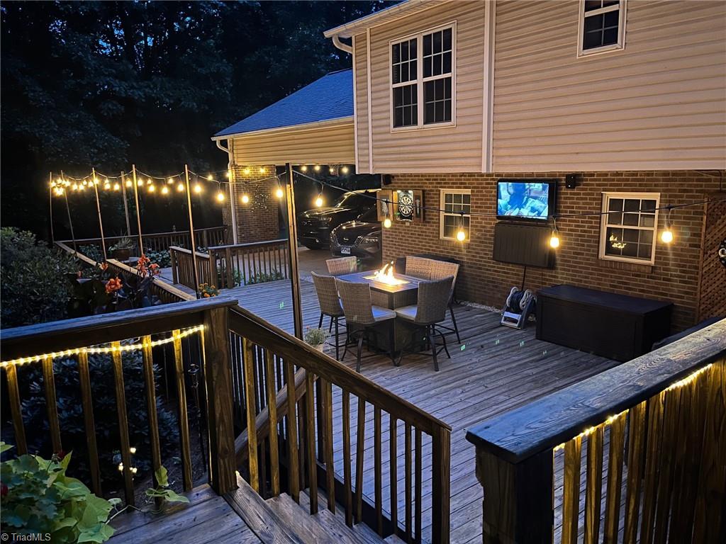 7511 McGee Road Rural Hall, NC 27045 - Photo 28 of 39 Deck at night