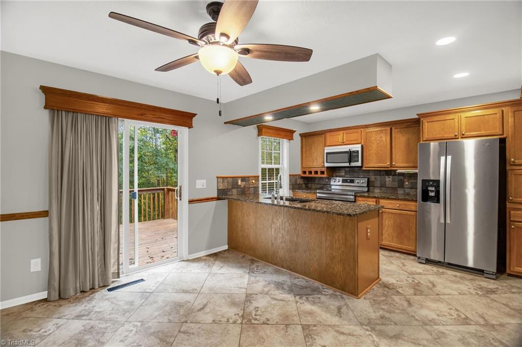 7511 McGee Road Rural Hall, NC 27045 - Photo 10 of 39 Kitchen with new paint. Room for dining table & barstools!