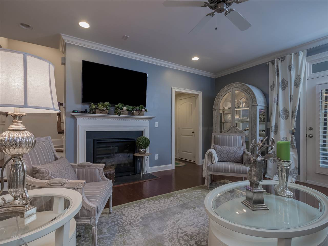 764 Fallon Grove Way Raleigh, NC 27608 - Photo 8 of 29 Open plan with cozy fireplace, easy access for grilling and entertaining and so much more. Den/Family/Great Room